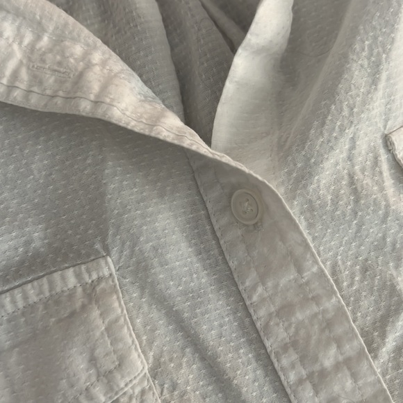 White LOFT button down shirt - Picture 3 of 5